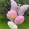 Butterfly & Flower Balloon Set – 5PCS Gradient Pastel Pink Butterfly, Pink Daisy & Cream Cloud Foil Balloons for Kids, Girls, Baby Shower & Birthday Party Decorations (Butterfly Set)
